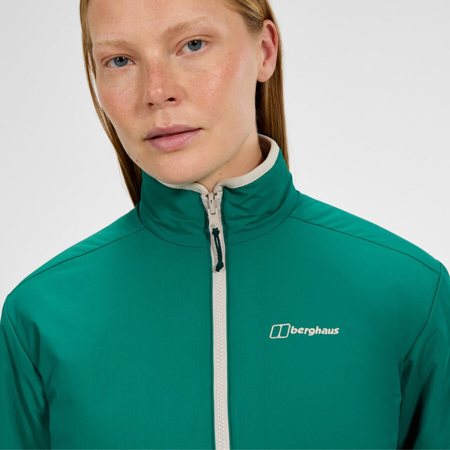 la mujer asperton chaqueta reversible - verdegris berghaus