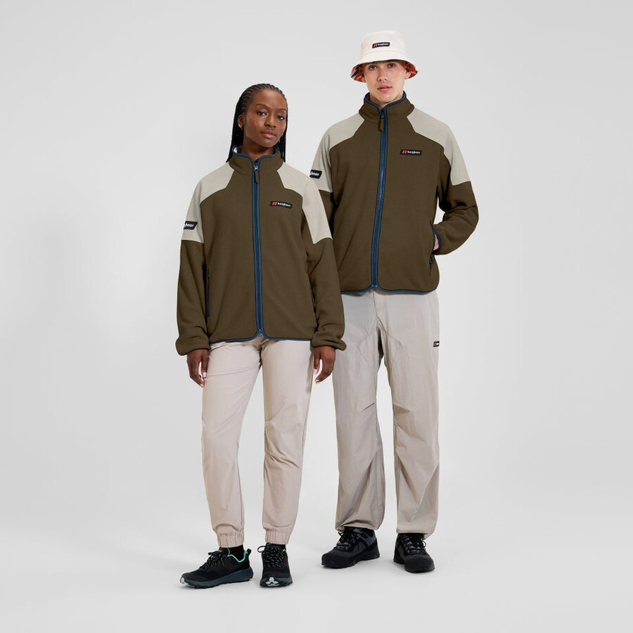 unisex 1997 chaqueta de lana marróngris berghaus