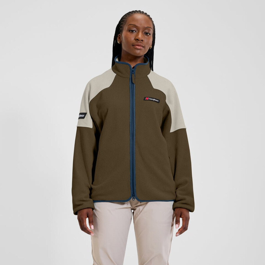 unisex 1997 chaqueta de lana marróngris berghaus