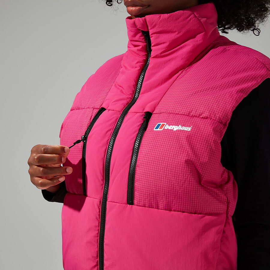 unisex sabber abajo aislados gilet - rosa berghaus