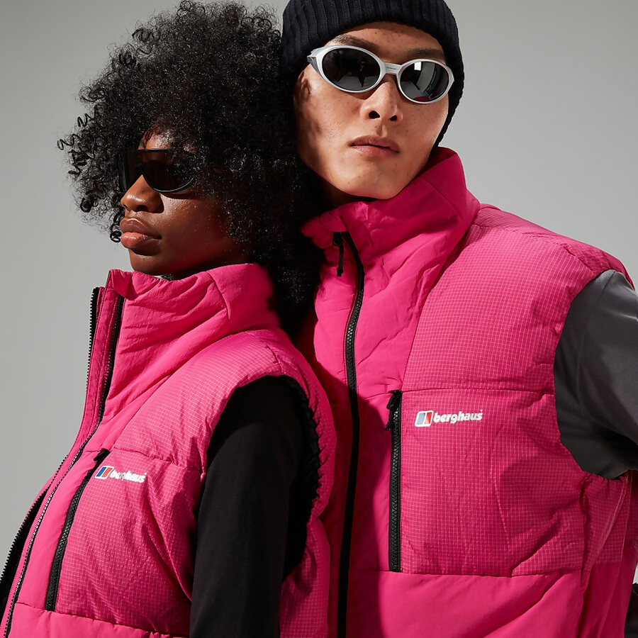 unisex sabber abajo aislados gilet - rosa berghaus