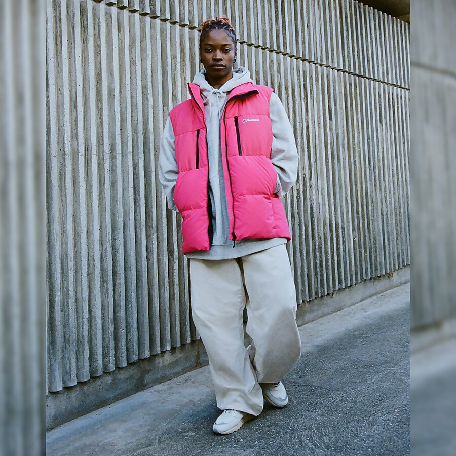 unisex sabber abajo aislados gilet - rosa berghaus