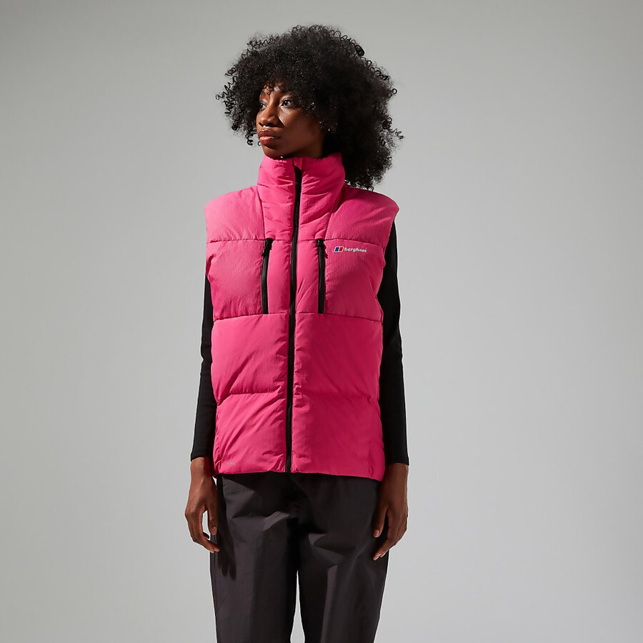 unisex sabber abajo aislados gilet - rosa berghaus