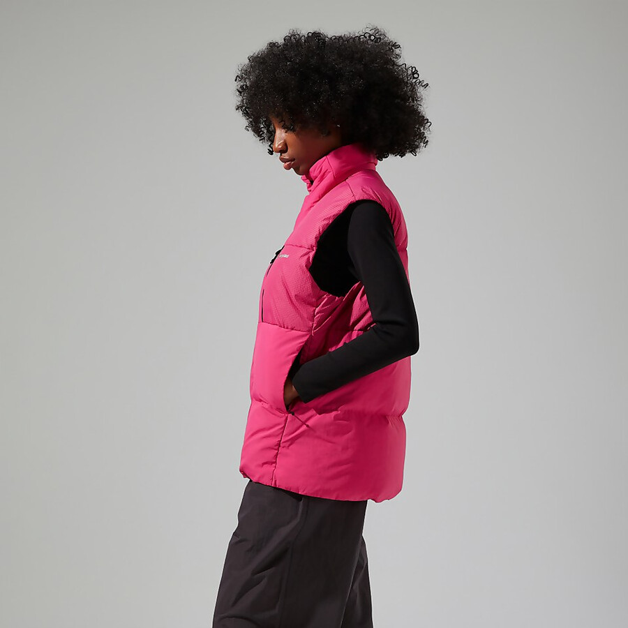 unisex sabber abajo aislados gilet - rosa berghaus