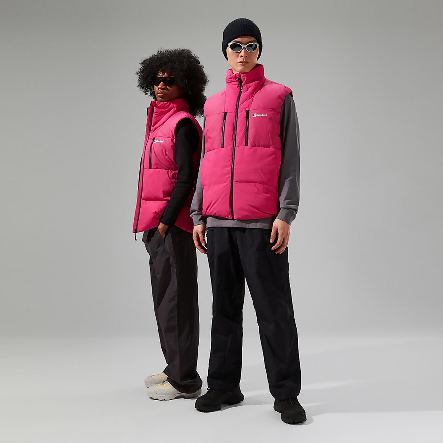 unisex sabber abajo aislados gilet - rosa berghaus