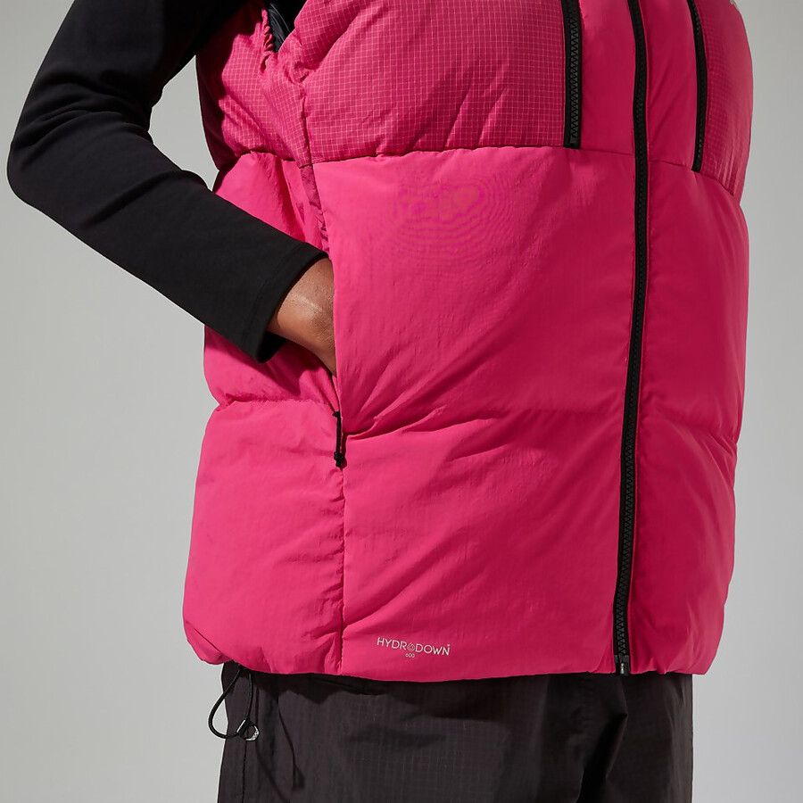 unisex sabber abajo aislados gilet - rosa berghaus