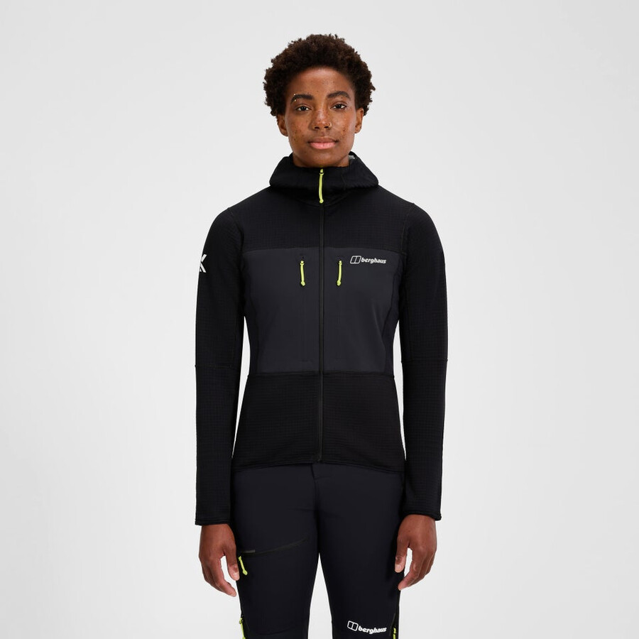 las mujeres del mtn guía con capucha - negro berghaus