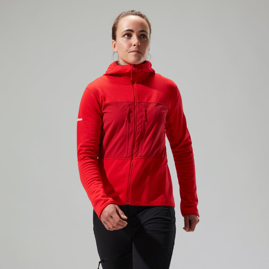 las mujeres del mtn guía mw con capucha - rojo berghaus