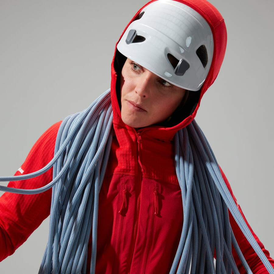 las mujeres del mtn guía mw con capucha - rojo berghaus