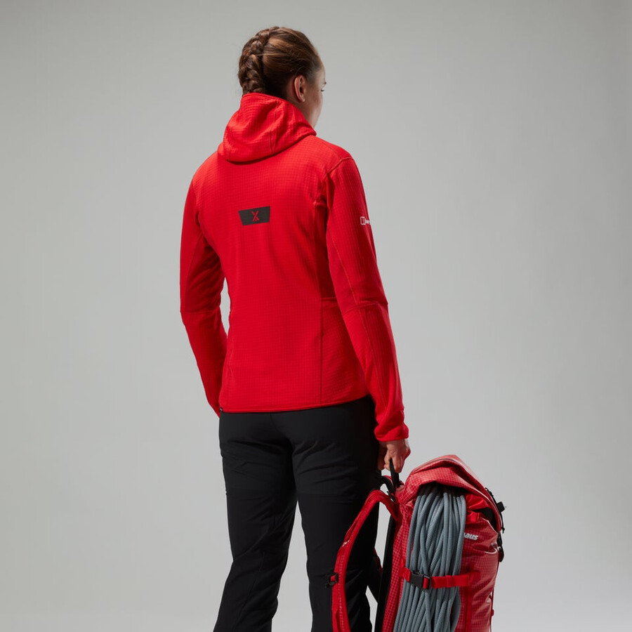 las mujeres del mtn guía mw con capucha - rojo berghaus