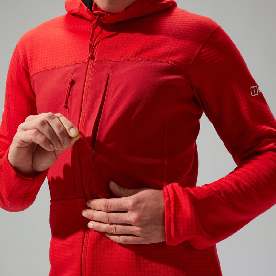 las mujeres del mtn guía mw con capucha - rojo berghaus