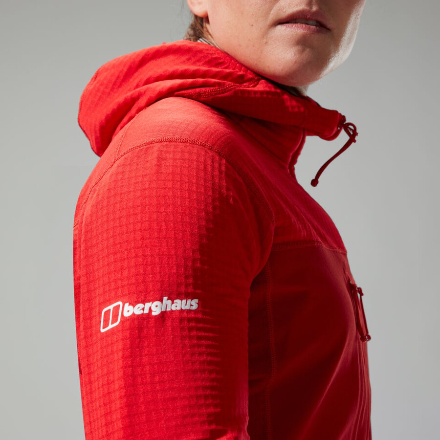 las mujeres del mtn guía mw con capucha - rojo berghaus
