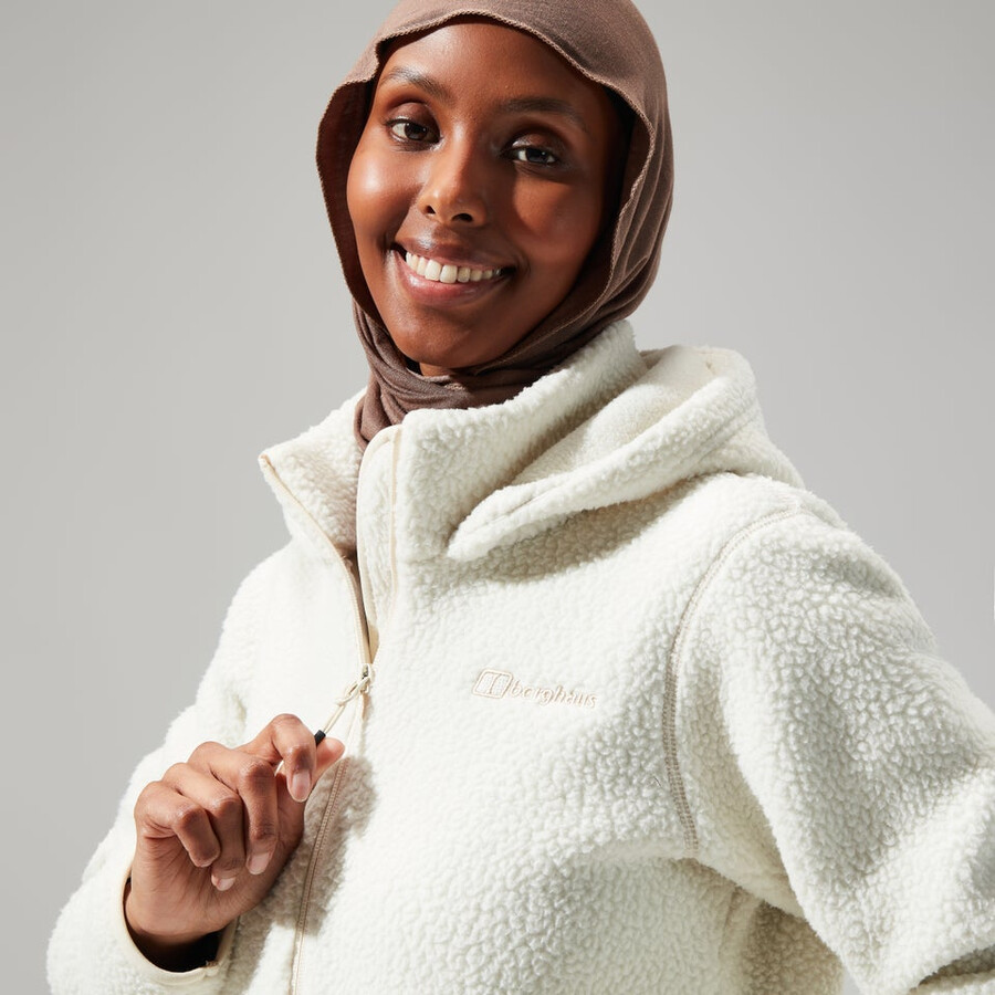 la mujer darria fz chaqueta con capucha - natural berghaus