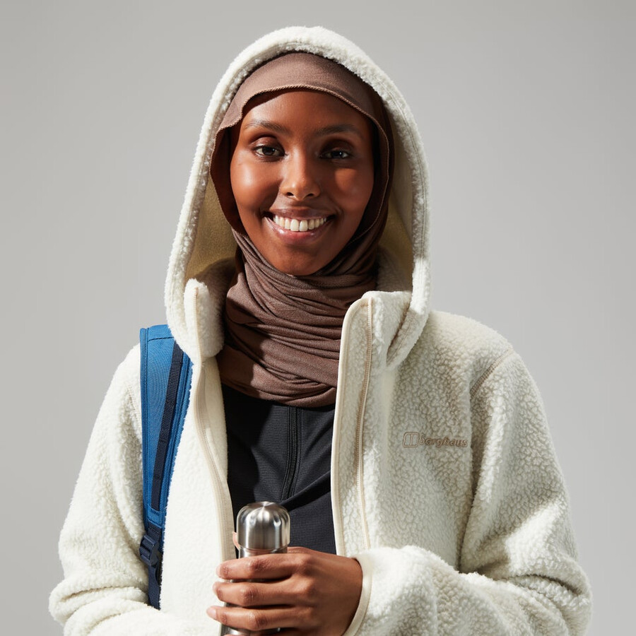la mujer darria fz chaqueta con capucha - natural berghaus