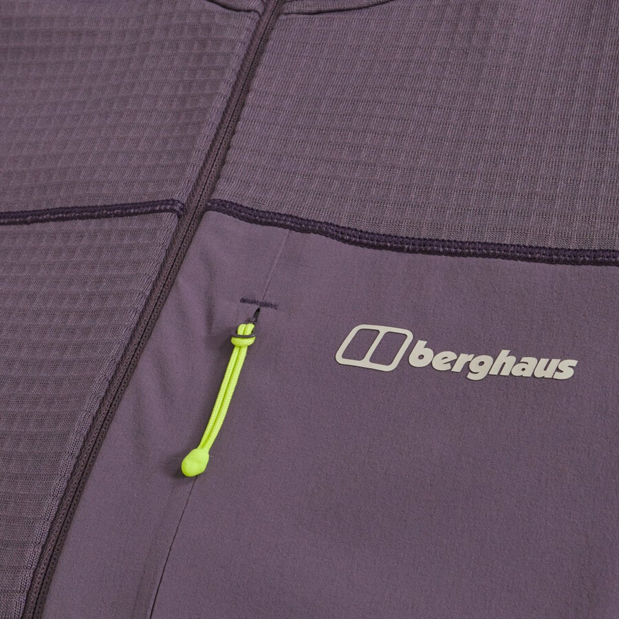 la mujer ridge-excursionista chaqueta con capucha púrpura berghaus