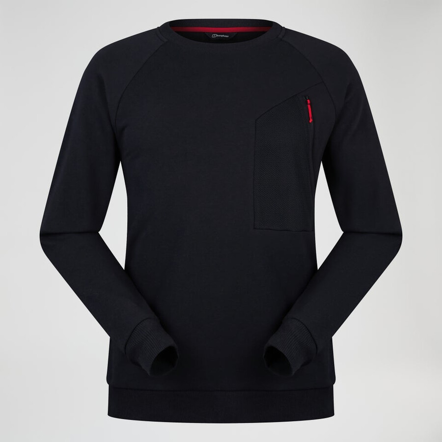 unisex tormenta 25 de la tripulación de suéter negro berghaus