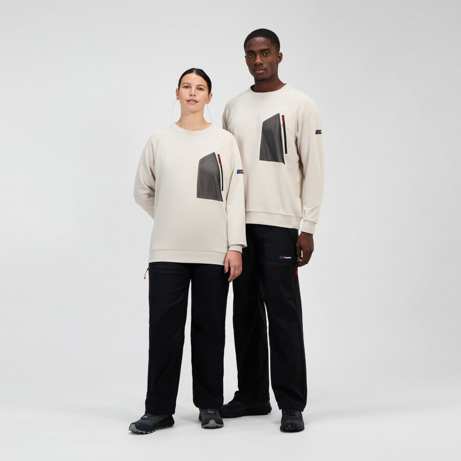 unisex tormenta 25 de la tripulación de suéter gris berghaus