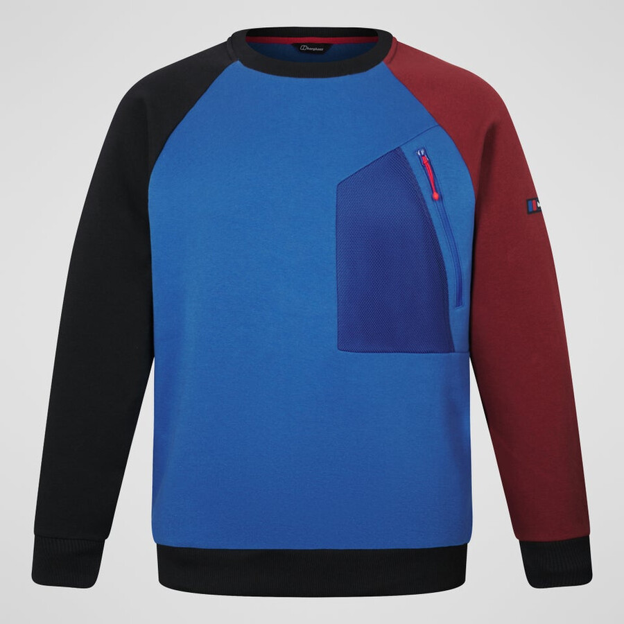 unisex tormenta 25 de la tripulación de suéter azulrojo berghaus