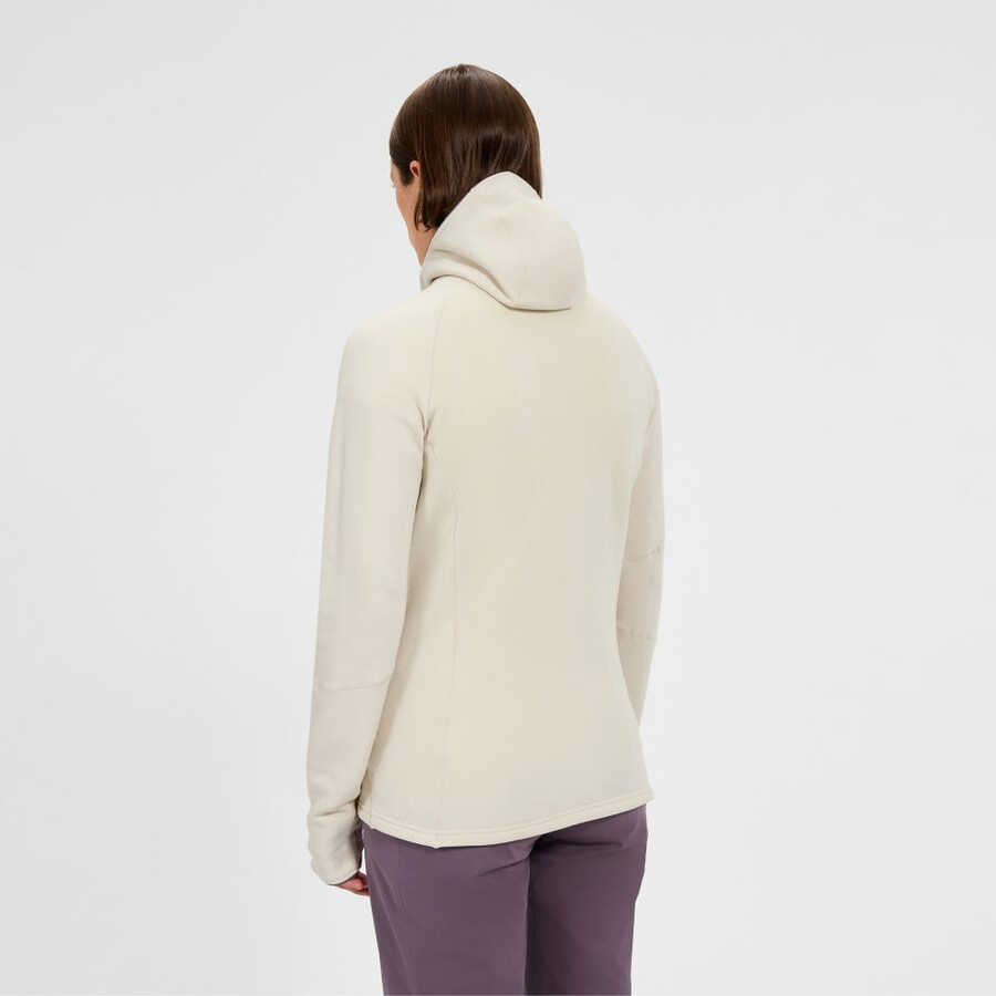 las mujeres cinética del powerstretch con capucha - gris berghaus