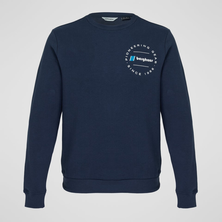 unisex pionero circular logo sudadera - azul berghaus