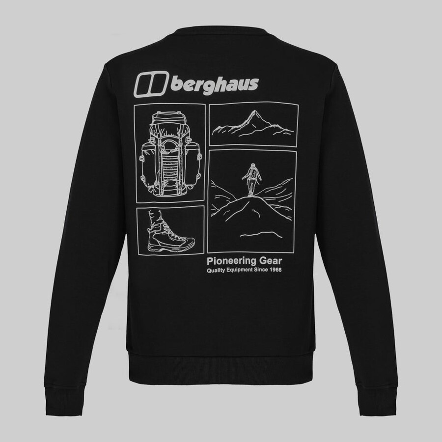 unisex excursionista storyboard sudadera - negro azabache berghaus