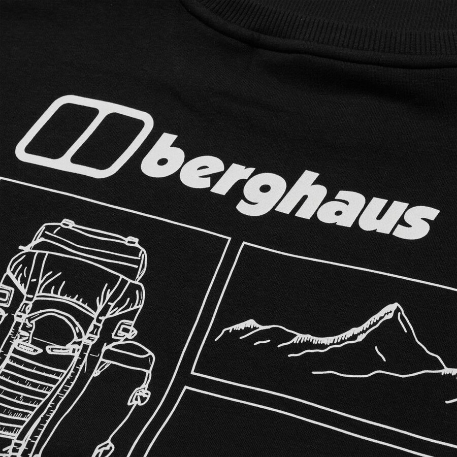 unisex excursionista storyboard sudadera - negro azabache berghaus