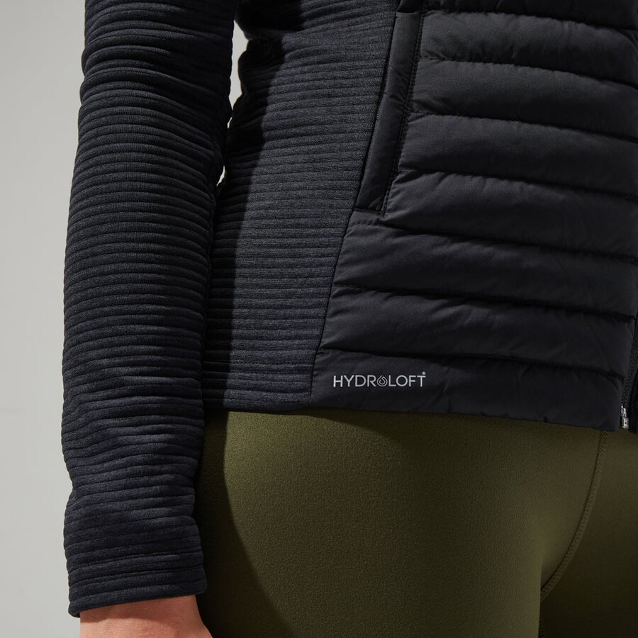 la mujer nula híbrido chaqueta - negro berghaus
