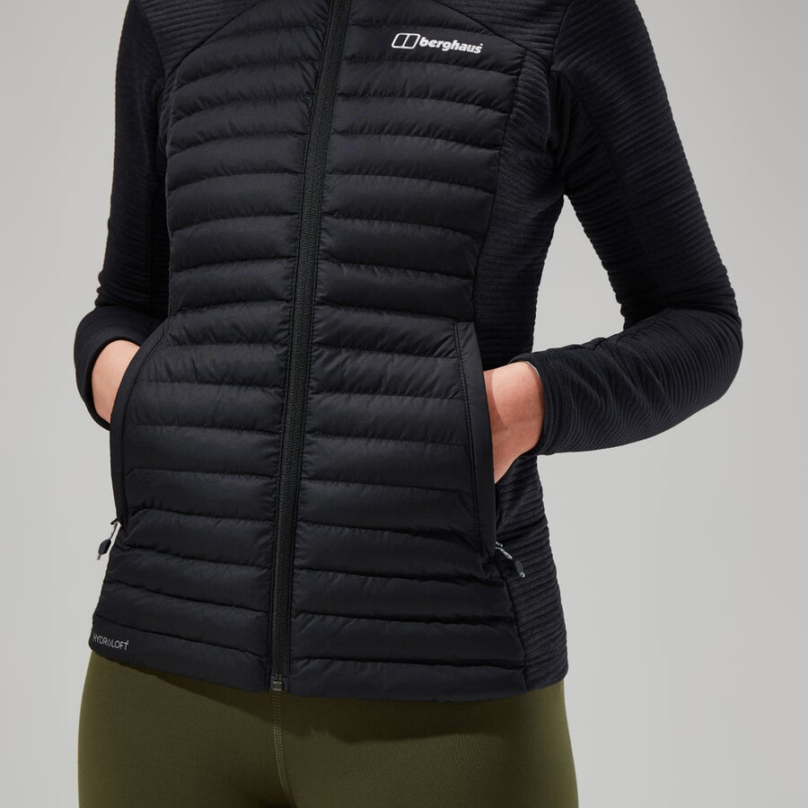 la mujer nula híbrido chaqueta - negro berghaus