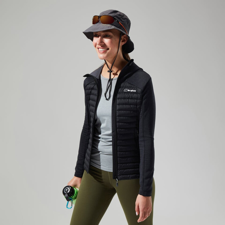 la mujer nula híbrido chaqueta - negro berghaus