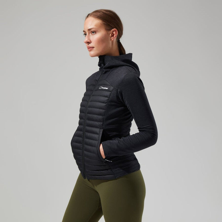 la mujer nula híbrido chaqueta - negro berghaus