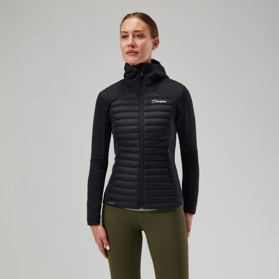 la mujer nula híbrido chaqueta - negro berghaus