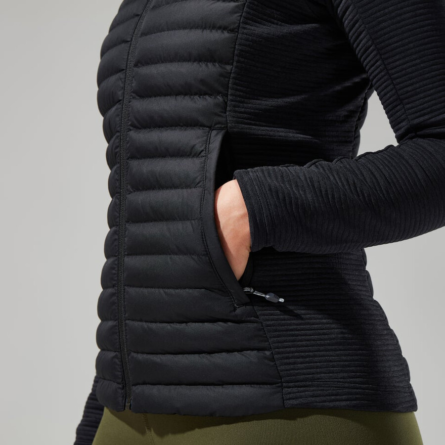 la mujer nula híbrido chaqueta - negro berghaus