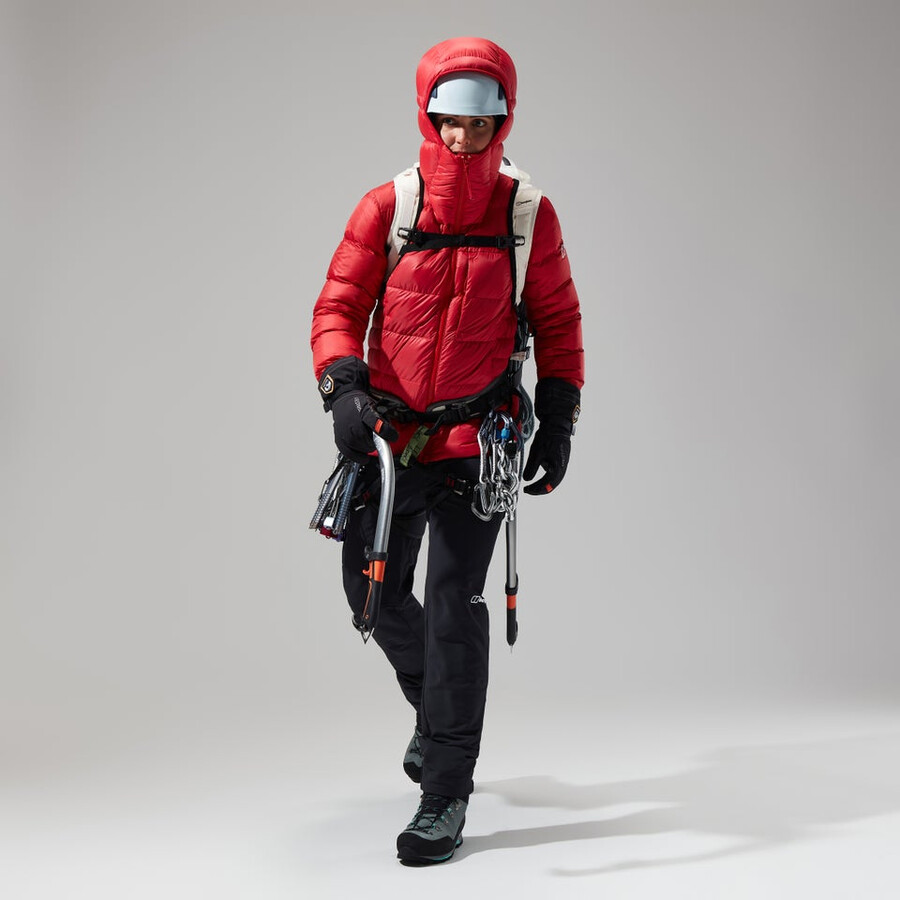 las mujeres del mtn areté ultra abajo con capucha - rojo berghaus