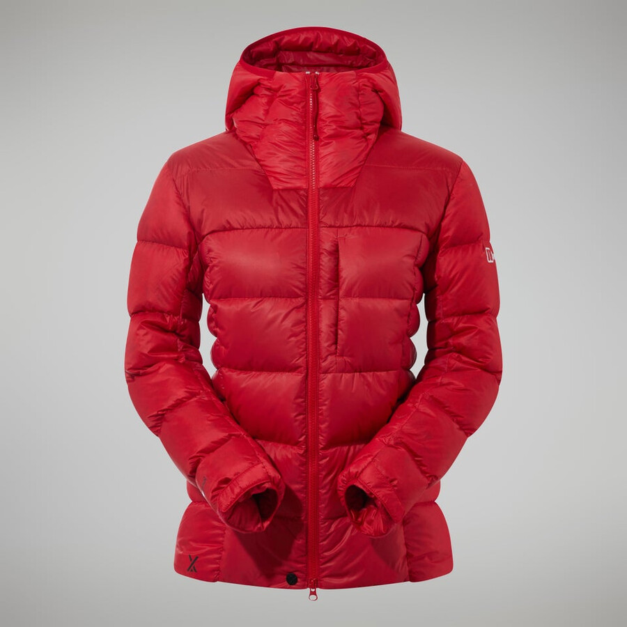 las mujeres del mtn areté ultra abajo con capucha - rojo berghaus