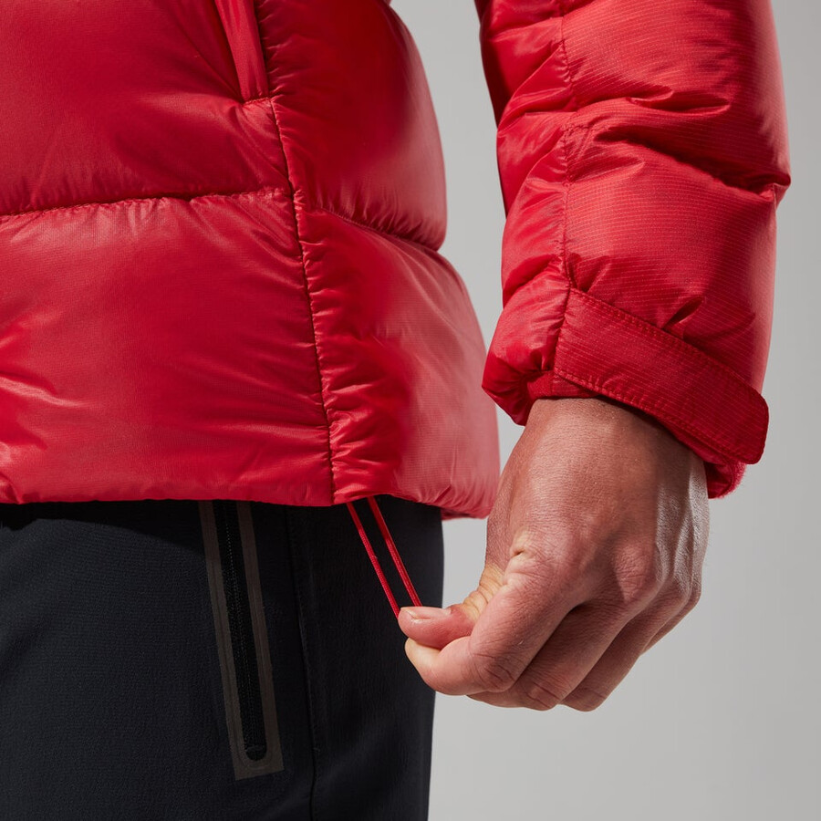 las mujeres del mtn areté ultra abajo con capucha - rojo berghaus