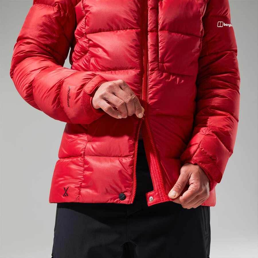 las mujeres del mtn areté ultra abajo con capucha - rojo berghaus