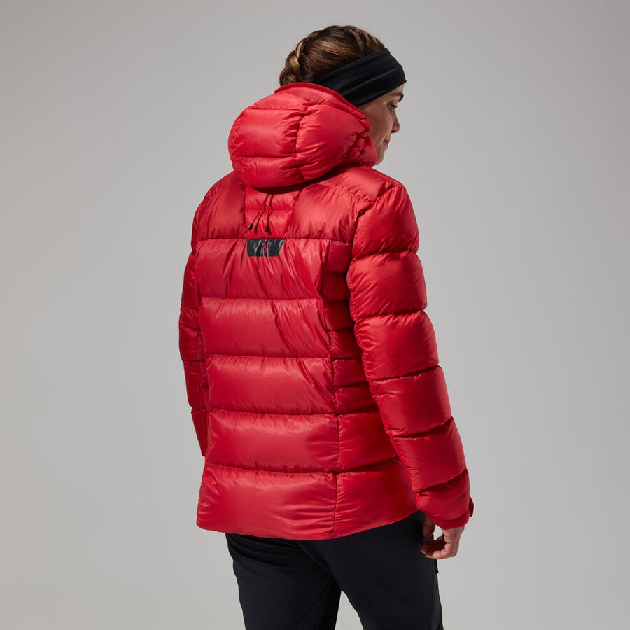 las mujeres del mtn areté ultra abajo con capucha - rojo berghaus