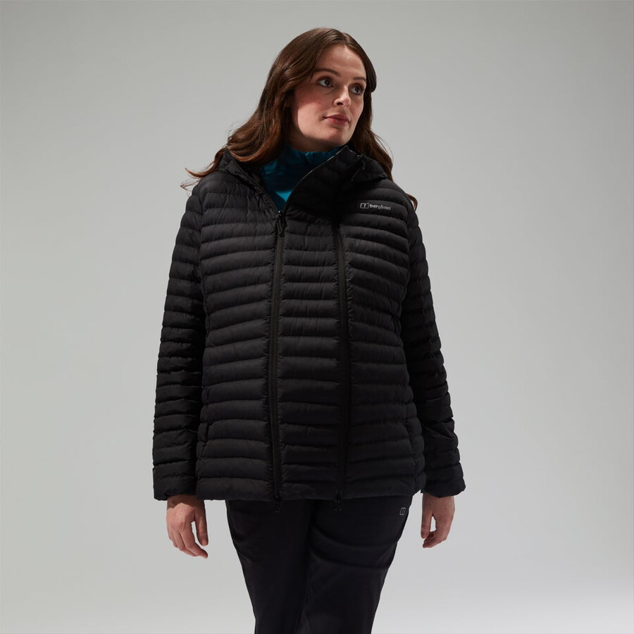 la mujer nula con capucha de la maternidad 2in1 chaqueta - negro berghaus