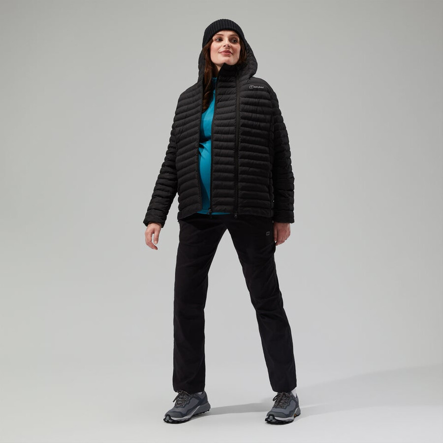 la mujer nula con capucha de la maternidad 2in1 chaqueta - negro berghaus
