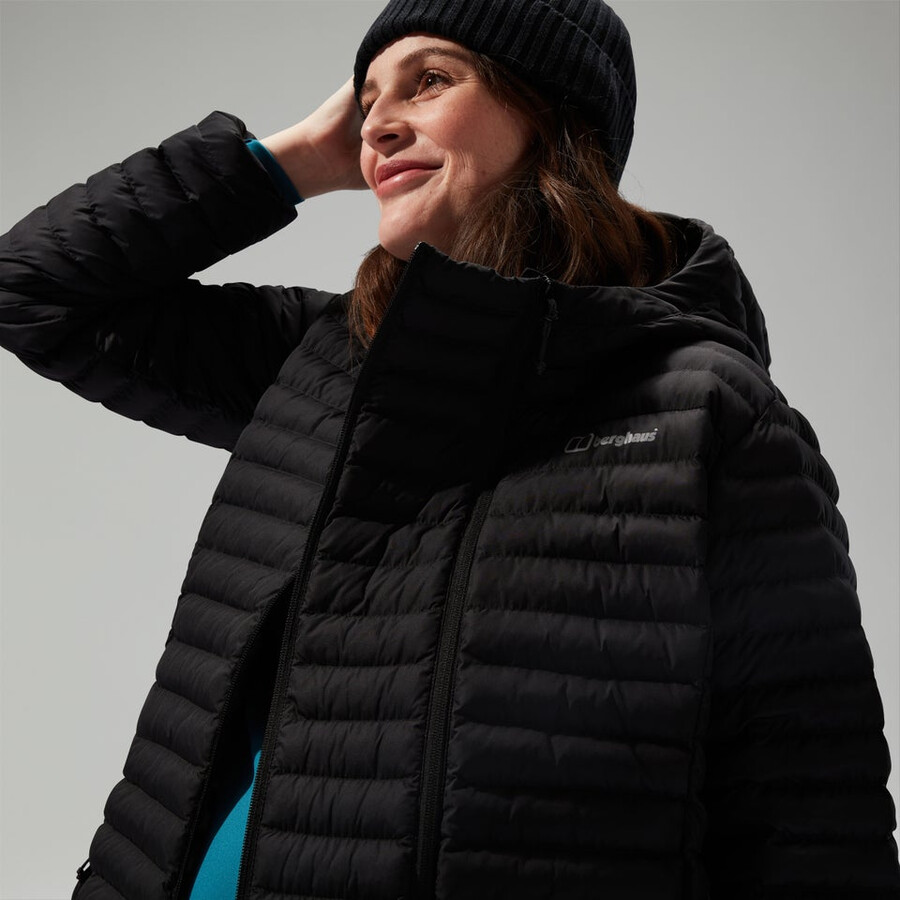 la mujer nula con capucha de la maternidad 2in1 chaqueta - negro berghaus