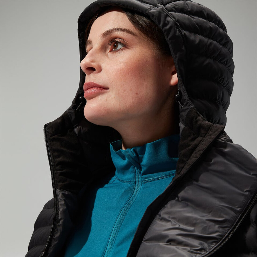 la mujer nula con capucha de la maternidad 2in1 chaqueta - negro berghaus