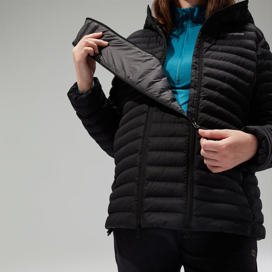 la mujer nula con capucha de la maternidad 2in1 chaqueta - negro berghaus