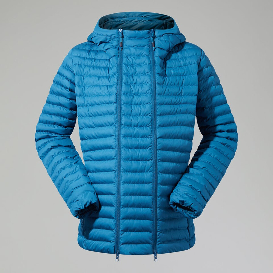 la mujer nula con capucha de la maternidad 2in1 chaqueta turquesa berghaus