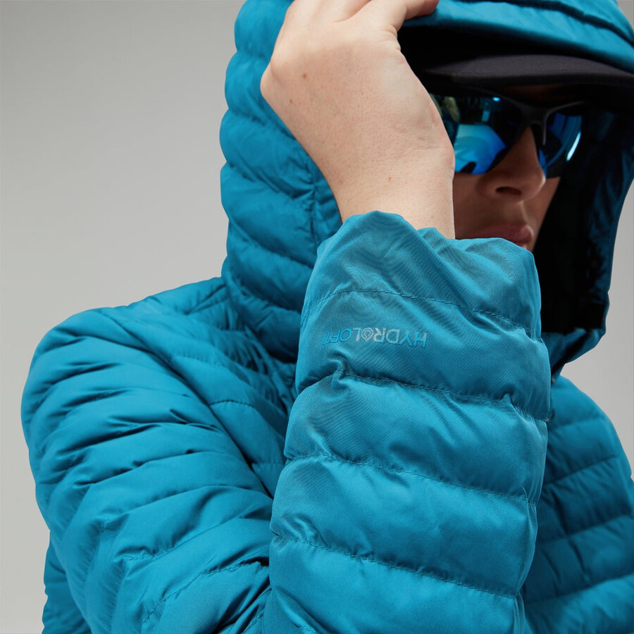 la mujer nula con capucha de la maternidad 2in1 chaqueta turquesa berghaus