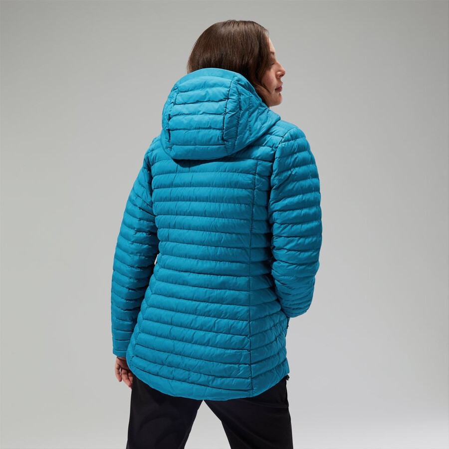 la mujer nula con capucha de la maternidad 2in1 chaqueta turquesa berghaus