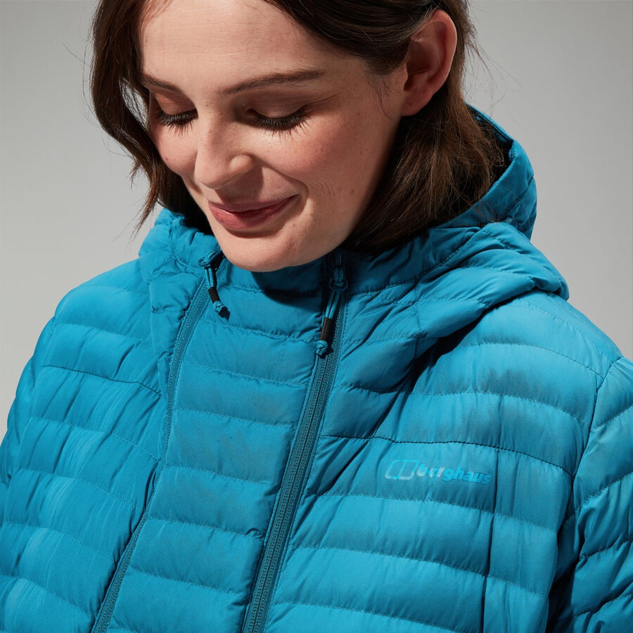 la mujer nula con capucha de la maternidad 2in1 chaqueta turquesa berghaus