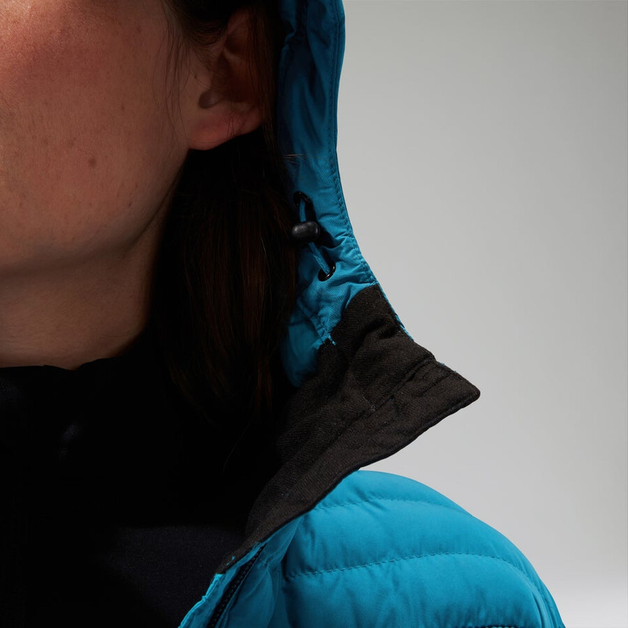 la mujer nula con capucha de la maternidad 2in1 chaqueta turquesa berghaus