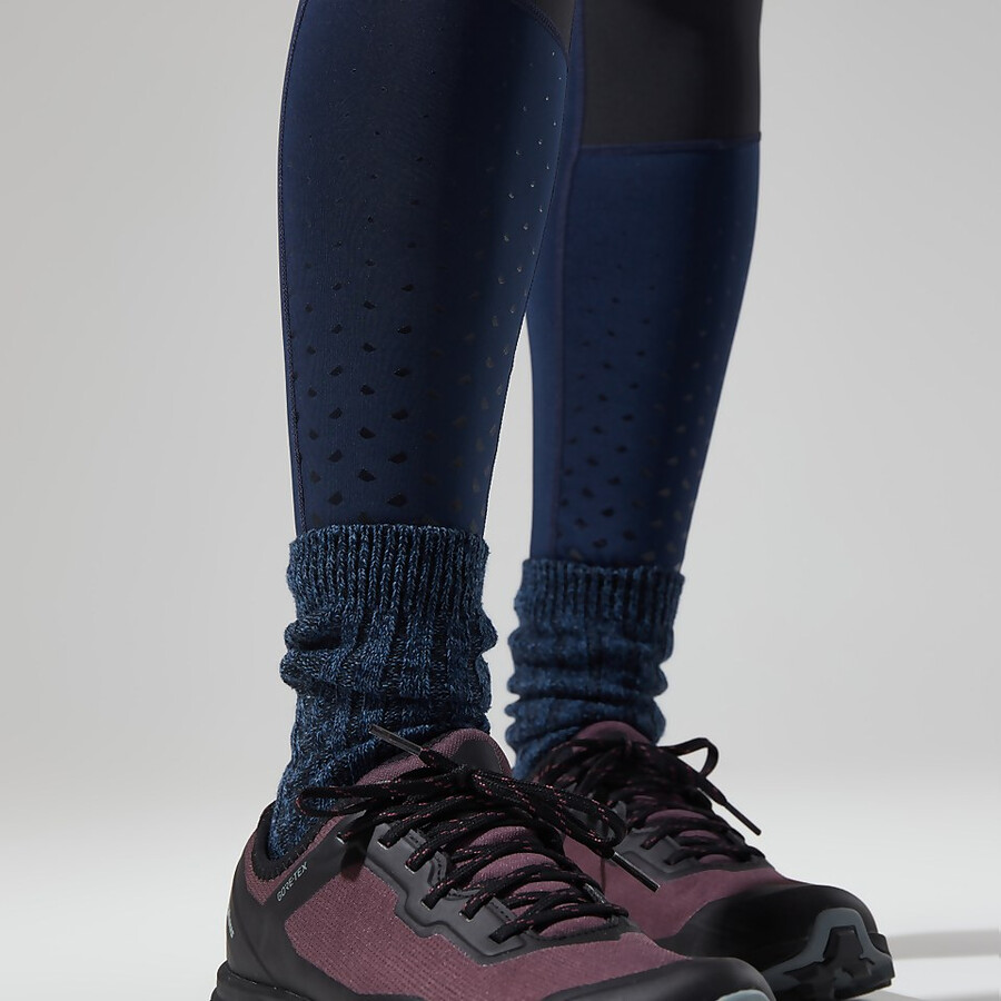 la mujer lelyur trekking medias - azul oscuronegro berghaus