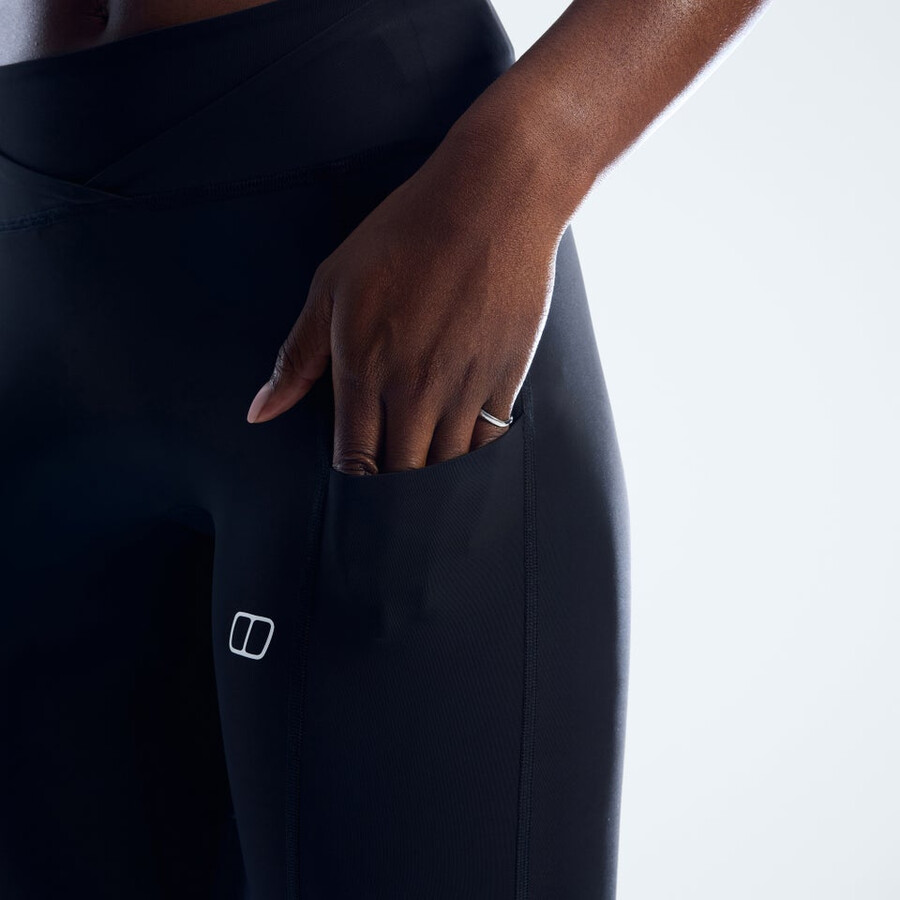 la mujer farren leggings - jet negro berghaus