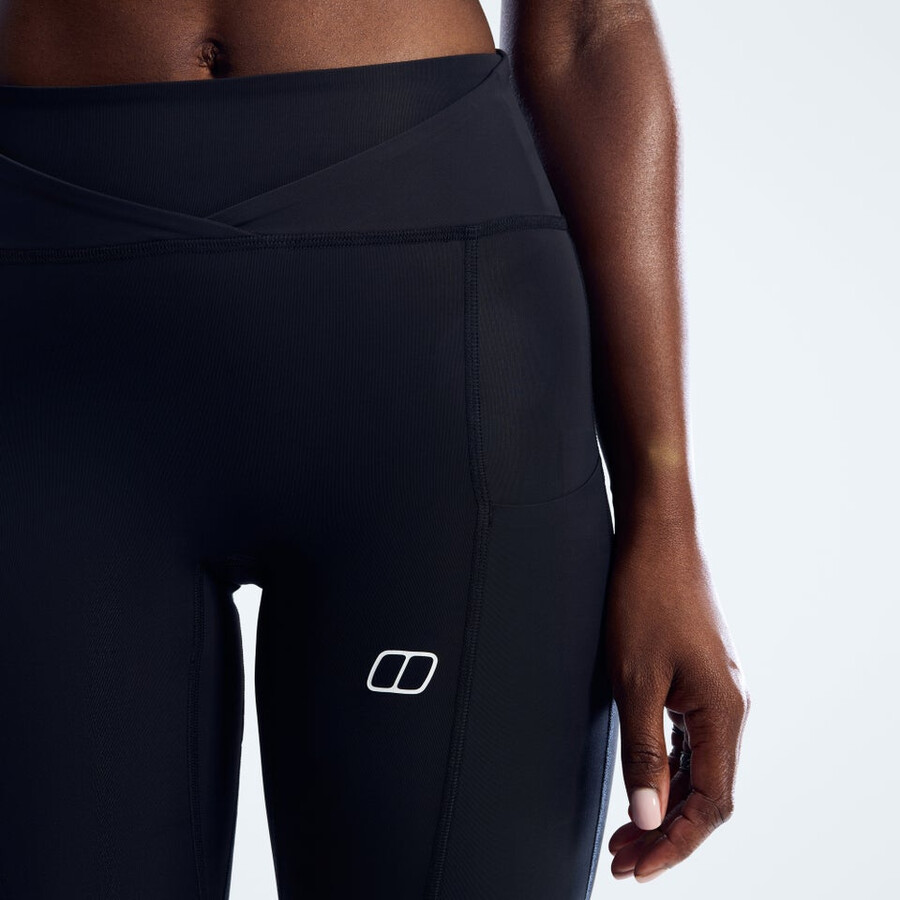 la mujer farren leggings - jet negro berghaus